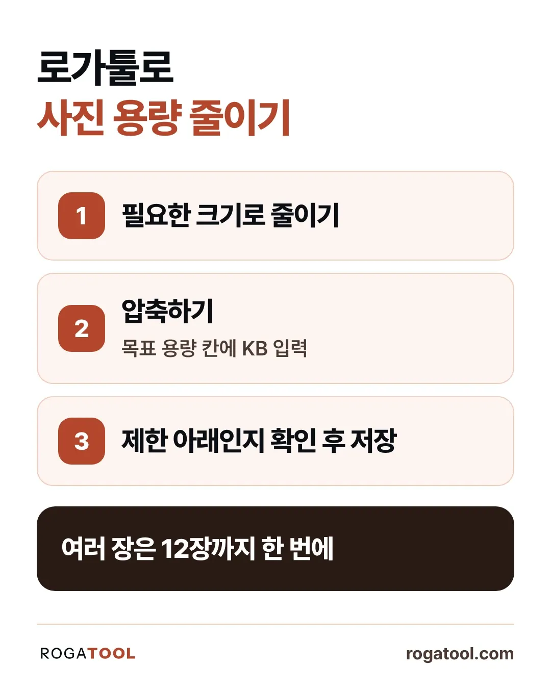 인포그래픽 · 로가툴로 사진 용량 줄이기